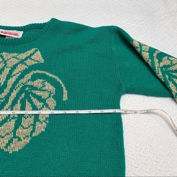 vintage Le Rouge Green/Gold Long Sleeve Sweater Size M/L - Picture 11 of 11